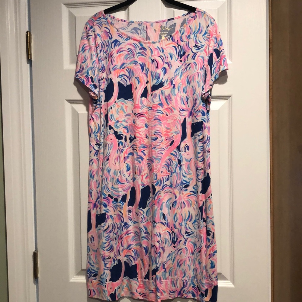 Lilly Pulitzer Short Sleeve Ostrich Dress